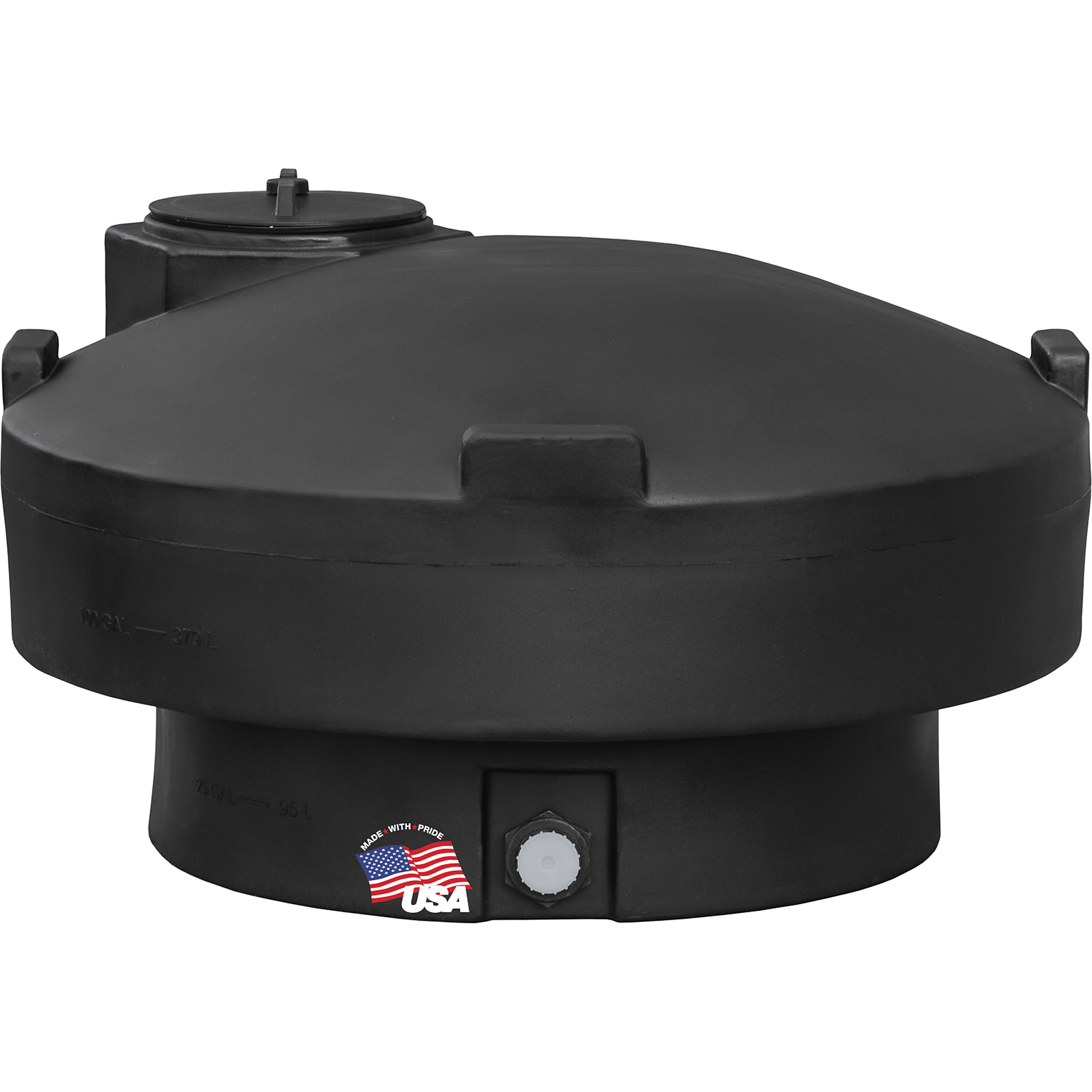RomoTech Polyethylene Pickup Truck Reservoir Water Tank, 210 gal, Made In USA, Black Poly Tank For Water & Non-Flammable Liquids, UV-Resistant, Ideal for Agricultural Use, RV Water Storage Part # 82124635